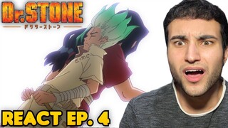 O PROTAGONISTA MORR3U??? React Dr. Stone EP. 4