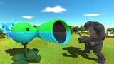 Peashooter and Snow Pea vs Troll Cave Deluxe - Animal Revolt Battle Simulator