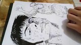 Inking Manga: Hisashi Mitsui / Slam Dunk / Quick Sketching