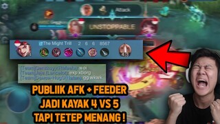 LANCELOT RANKED KETEMU XBORG PUBLIK AFK DAN BEBAN BANGET ! JADI 4 VS 5 - Mobile Legends