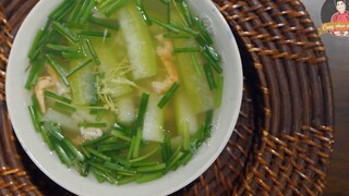 Canh bí nấu tôm khô mát ruột lại đẹp da _ Cùng Cháu Vào Bếp