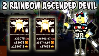 GOT 2 RAINBOW DOUBLE MOON WITH OP CROWN MULTIPLIERS & USED 30K EGGS IN EASTERPETS IN SABER SIMULATOR