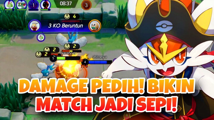 DAMAGE PEDIH! CINDERACE BIKIN MATCH JADI SEPI! - Pokemon Unite Moments