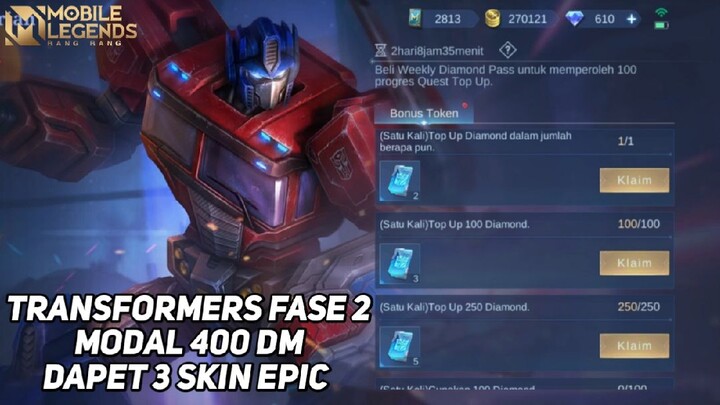 GACHA TRANSFORMERS FASE 2 AKHIRNYA OM MOONTON BERBAIK HATI - Mobile Legends