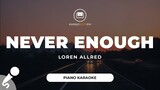 Never Enough - Loren Allred (Piano Karaoke)