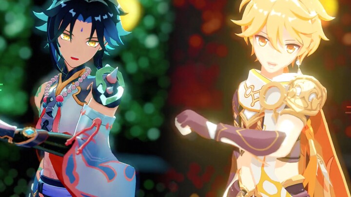 [Genshin Impact MMD]The Baddest >Sora+Xiao