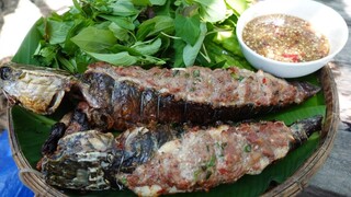 Cá lóc nhồi nướng mắm nêm - Bin Đen Miền Tây # 214