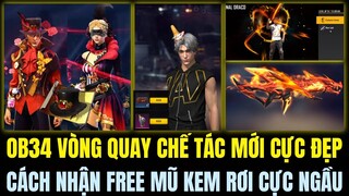 OB34 SKIN SÚNG NÂNG CẤP MỚI CỰC NGẦU VÀ ĐẸP M4A1, VÒNG QUAY CHẾ TÁC MỚI CỰC ĐẸP OB34 |Free Fire