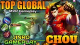 CHOU UNSTOPPABLE DAMAGE | TOP GLOBAL CHOU - CHOU GAMEPLAY IN MOBILE LEGENDS