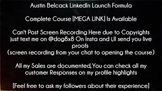 Austin Belcack LinkedIn Launch Formula Course download