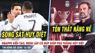 BẢN TIN 15/5| Messi, Mbappe song kiếm hợp bích, PSG thắng đậm; Vô địch FA Cup, Klopp tổn thất lớn