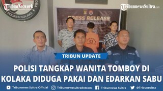Wanita Tomboy di Kolaka Diduga Pengedar dan Pakai Sabu Lagi Bersantai Depan Rumah Ditangkap Polisi