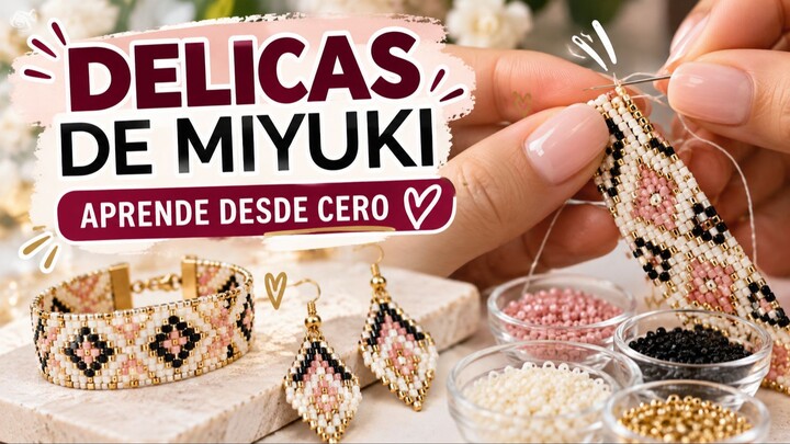 Miyuki Delica para Principiantes Paso a Paso | Miyuki Delica Beading Tutorial for Beginners