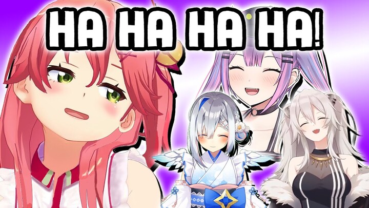 Contagious Laugh, They Laugh, You Laugh 【Hololive Clip】 Botan, Towa, Kanata, Miko