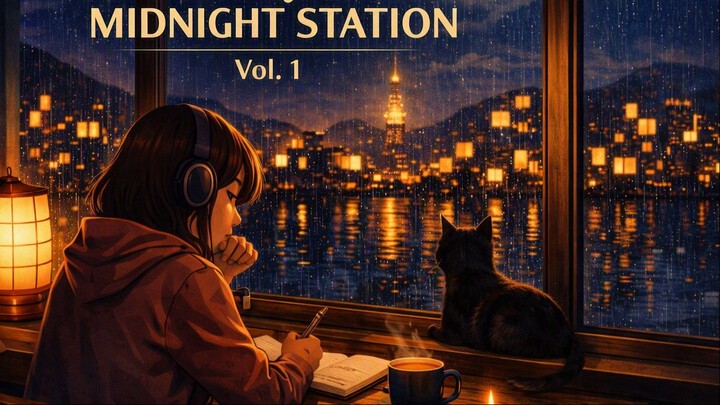 🌙 Lofi Midnight Station · Vol. 1 | 夜晚学习的雨声与旋律 🌙