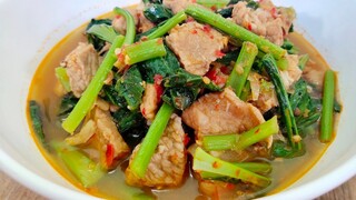 แกงผักกาดใส่หมู (เมนูบ้านๆ สูตรแกงเหนือ)น้ำแกงเข้มข้นหอมอร่อย สไตล์ | ครัวบ้านๆ Channel