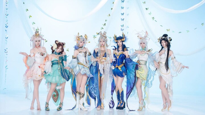【Garlic Bird Bounce】🍂Jade Rises as Smoke | Honor of Kings Cosplay – Seven-Flower Group Cover Dance (