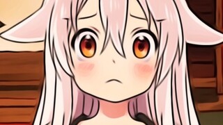 "Who can refuse the white-haired beast-eared girl who shows her belly when she apologizes"