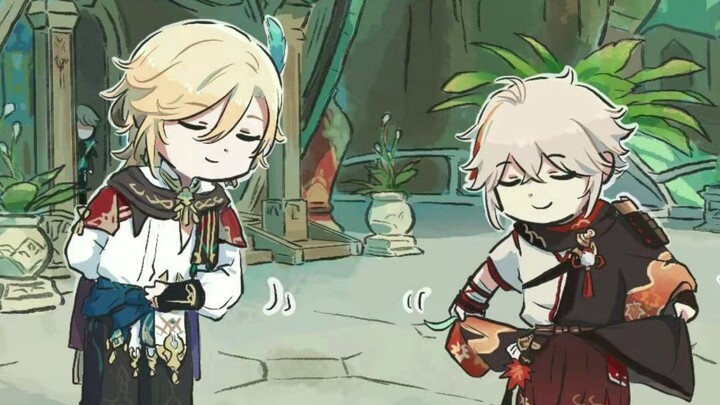 【心脏弱真君】卡维：敌人的敌人就是朋友？！万叶：谢谢你