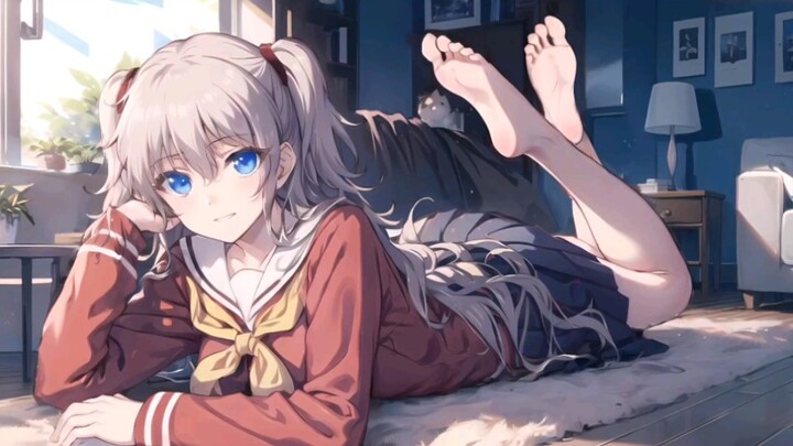 [Tomori Nao] Jiojio đáng yêu quá, đá người cũng không đau phải không?