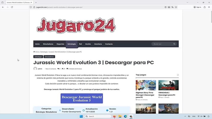 Jurassic World Evolution 3 | Descargar para PC