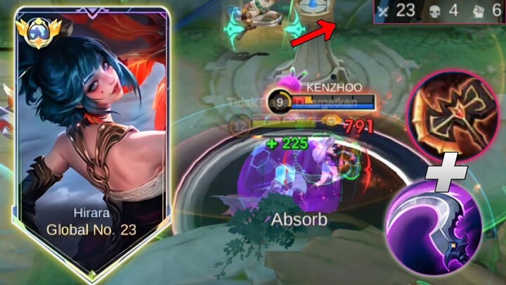 HIRARA TOP GLOBAL 23 KILL🔥!! DAMAGENYA SAKIT BANGET GILA