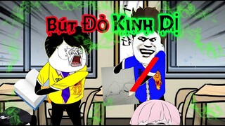 gấu kinh dị : bút đỏ kinh dị | phim hoạt hình gấu hài hước kinh dị