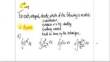U of Arizona: For each integral decide which of the following is needed ....