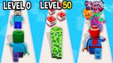 Monster School: LEGO Run Rush GamePlay Mobile Game Runner Game Max Level LVL - Minecraft Animation