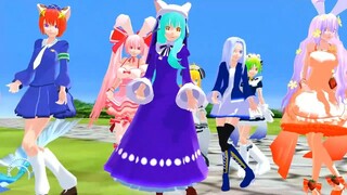 【mmd di gi charat】デ・ジ・キャラット9人娘でプラチナ