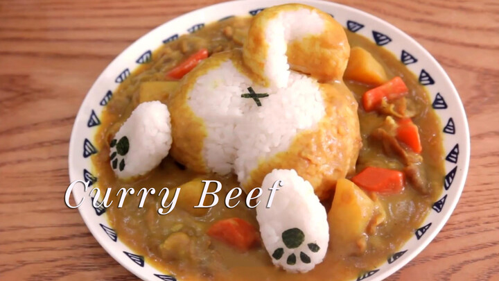 [Nasi kari sapi bokong] Setiap suapan nasi kari, bokong akan hilang