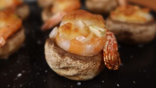 Fresh Shrimp and King Oyster Mushroom Tower—Simple, Delicious, and Sophisticated