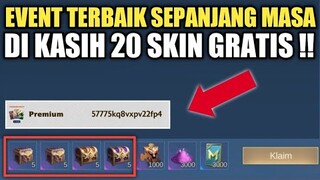 EVENT TERGILA !! DI KASIH 20 SKIN PERMANEN GRATIS ! TOTAL 15.000 DIAMOND LEBIH, JANJI JANGAN IRI !!