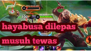 hayabusa lepas musuh sesak nafas
