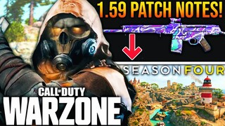 WARZONE: Full 1.59 UPDATE PATCH NOTES! (All Season 4 Update Changes!)