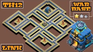 NEW TH12 WAR BASE + REPLAY PROOF | ANTI HYBRID / DRAGS BATS / ZAP WITCHES + LINK | CLASH OF CLANS