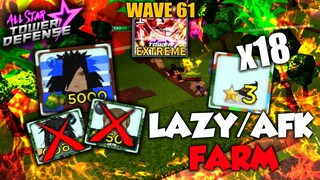 INFINITE EXTREME AFK/LAZY FARM METHOD WITH 6 STAR MADARA |(WAVE 61) | ROBLOX ALL STAR TOWER DEFENSE