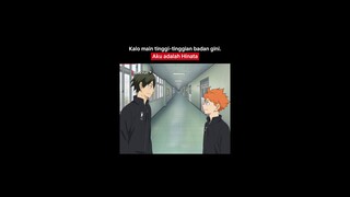 Hinata Harusnya Nggak Usah Adu Tinggi Kalo Udah Pasti Kalah 😂 | Haikyu!! | #Shorts