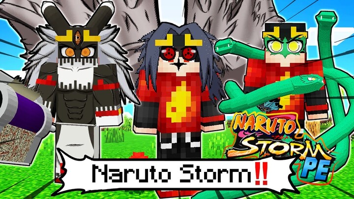 CUMAN ADA DISINI SASUKE MODE SAYAP!! 😱 Review ADDON NARUTO STORM V4 Minecraft PE | MCPE 1.18 Part 4