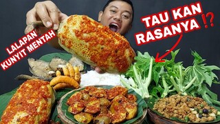 MUKBANG JENGKOL SAMBAL MERCON CABE SETAN IKAN ASIN SAMBAL ONCOM DAUN PEPAYA MENTAH KUNYIT MENTAH