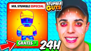 ¡JUEGO 24 HORAS y CONSIGO GRATIS la SKIN ESPECIAL MR.STUMBLE! 😴 Stumble Guys