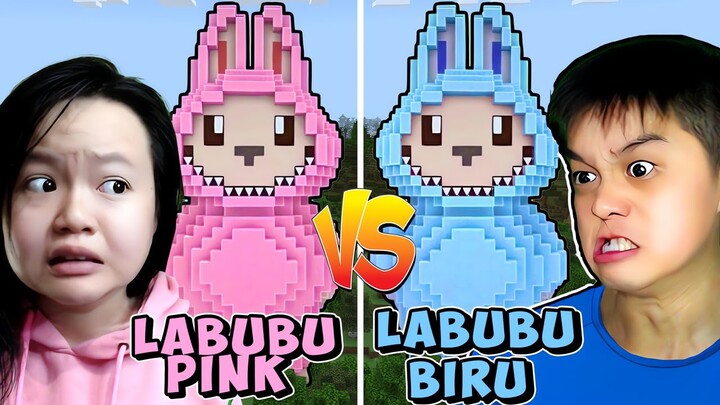 CHALLEGE BANGUN LABUBU 1 WARNA... LABUBU PINK VS LABUBU BIRU @BANGJBLOX  MINECRAFT