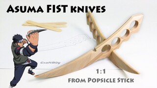 Asuma Sarutobi FIST knives from Popsicle Sticks