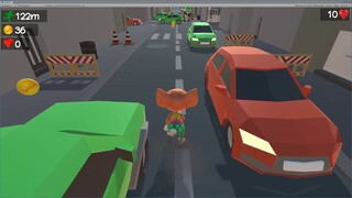 UNITY 3D ENDLESS RUNNER GAME: CITY STAGE TEST GAMEPLAY