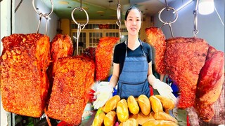 Khách Mua Bánh Mì Heo Quay 15k thịt Ắp Vừa Ra Lò Da Giòn Bán đắt như tôm tươi | HiepVlog #173