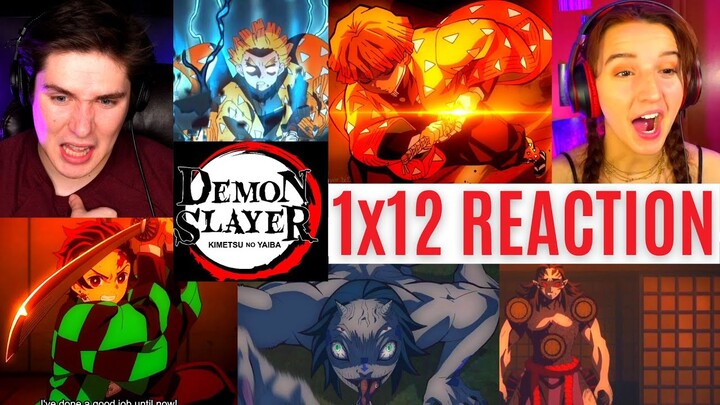 REACTING to *1x12 Demon Slayer: Kimetsu no Yaiba* ZENITSU FIGHTS! (First Time Watching) Shonen Anime