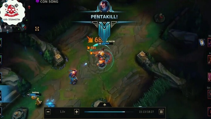 YASUA PENTAKILL chuyện quá dễ dàng với bạn khi xem học hỏi  video này #gamehay