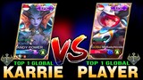 Top Global Player Encounter! Top 1 Global Karrie vs. Current Top 1 Global Player ~ Mobile Legends
