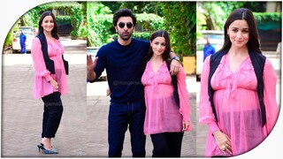 Ranbir Kapoor 🥰 Alia Bhatt 😘 Her Baby Bump 🤰Spotted At Mehboob Studio 🎥