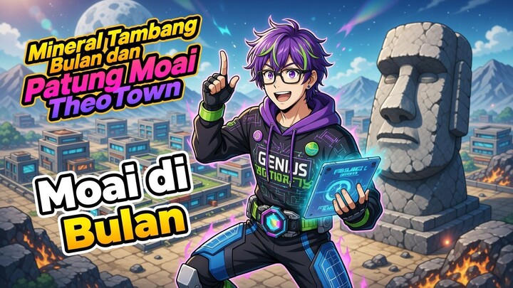 Mineral Tambang Bulan dan Patung Moai TheoTown